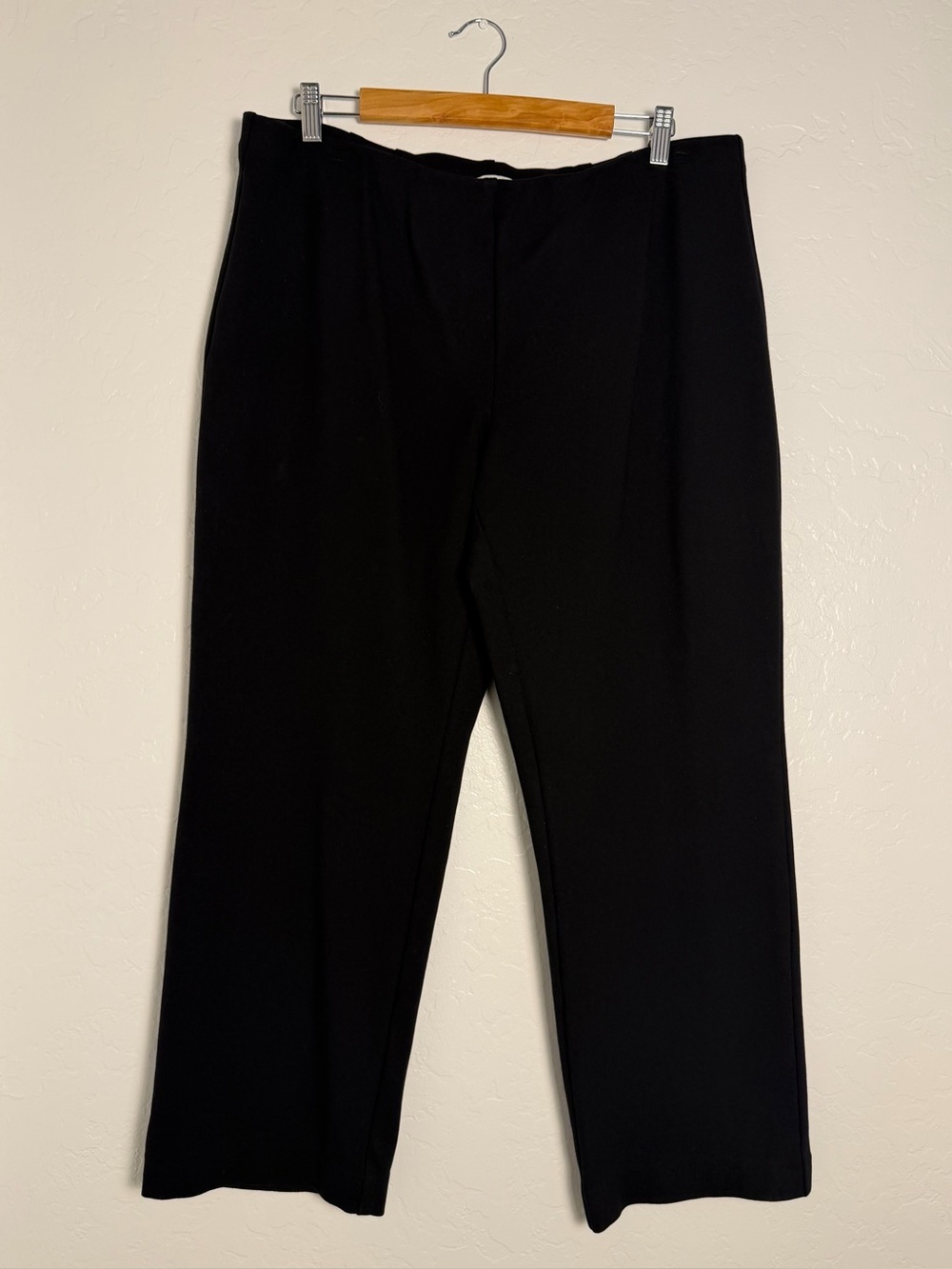 Coldwater Creek Women's PXL Black PullOn Dressy Trousers Relaxed Stretchy Slacks